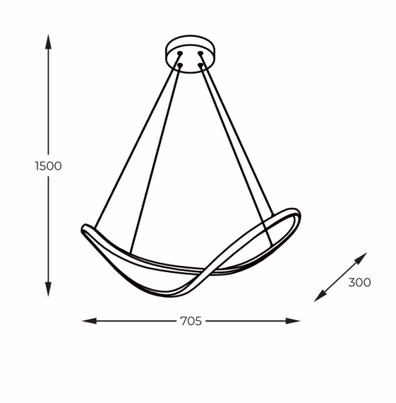Zuma Line 19600P-BK Oprawa wisząca Erda