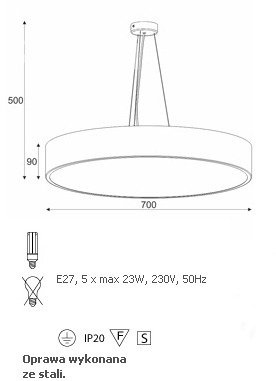 Cleoni Aba 70 Lampa wisząca