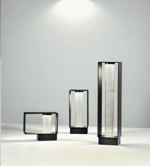Lampa zewnętrzna stojąca Estiluz Frame P-4055X czarny antracyt