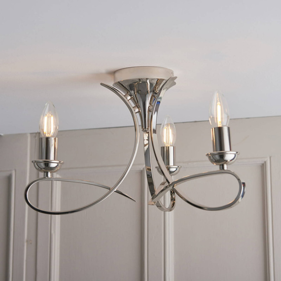 Interiors CA7P3N Lampa sufitowa Penn 3 Polerowany Nikiel