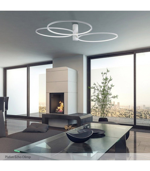 Nowoczesny plafon Ramko Echo Olimp bialy