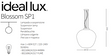 Lampa wisząca szklany klosz dymny Ideal Lux Blossom SP1 Fume