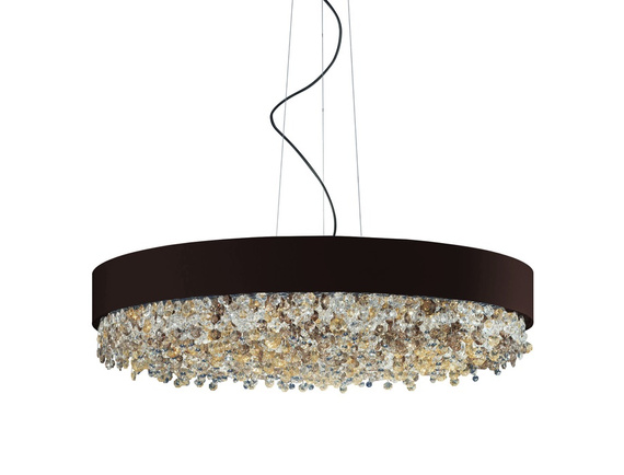 Lampa Wisząca Włoska MASIERO Ola S6 90 Czarna