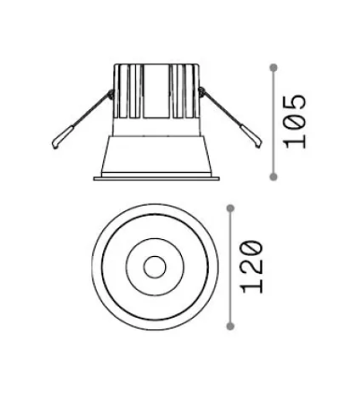 Lampa do zabudowy Ideal Lux Game Trim 2700K IP40 341378 20W