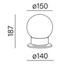  AQform Modern Ball 26550-M930-D0-00-12 Lampa stołowa