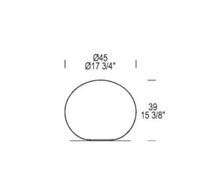 Lampa Stołowa Leucos SPHERA T3 / 45 biała 45 cm