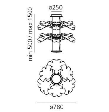 Nowoczesna lampa wisząca Artemide Chlorophilia 1628110A