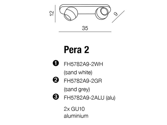 PERA 2 AZ1248 AZzardo Plafon