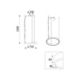 Cleoni Alfredo Lampa wisząca 71 cm  44W LED 1408/LA235/A4/192/3000K
