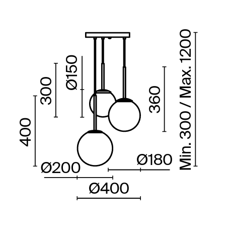 Lampa wisząca Basic form Maytoni MOD321PL-03G1
