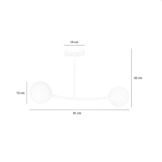 Sufitowy plafon HALLDOR 2 WHITE biały (1025/2) - Emibig