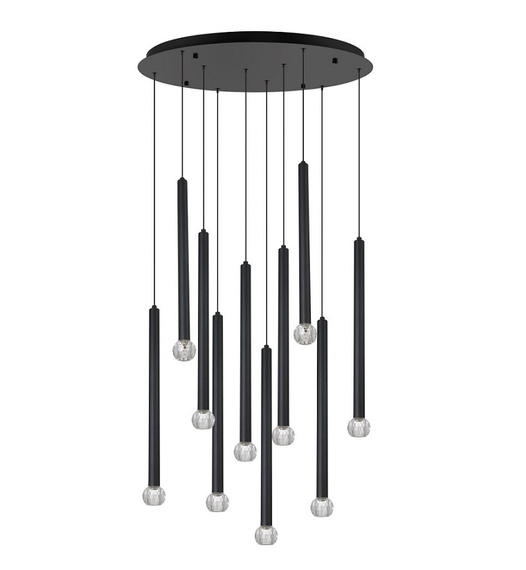 Lampa Wisząca Berella Light Aramo 10 BK Czarna BL5583