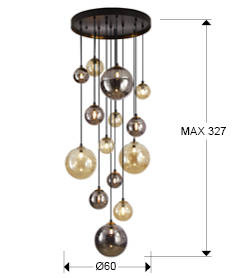 Schuller Dark Żyrandol 439015