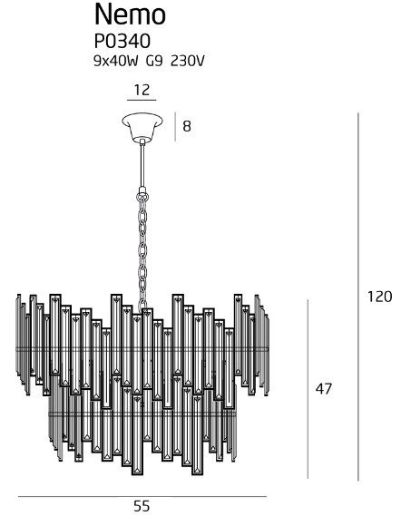 Lampa wisząca MaxLight Nemo P0340