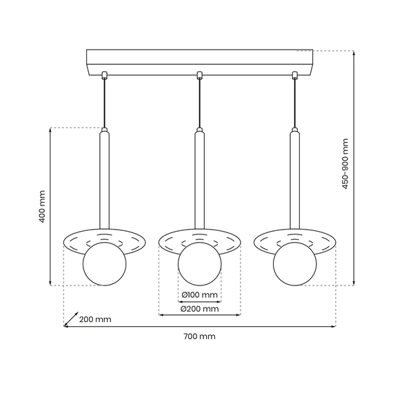 Lampa Wisząca Milagro Futura 3 MLP8914
