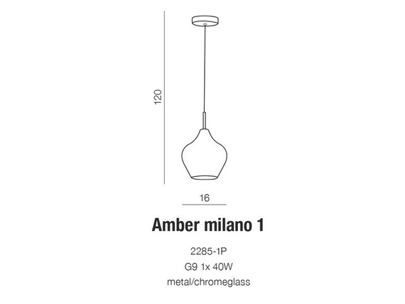 Oprawa sufitowa Azzardo Amber Milano 1 AZ2148