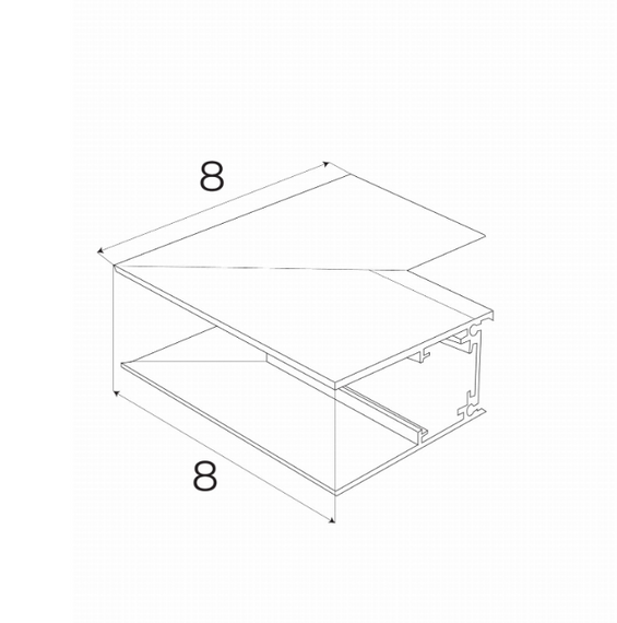 Maxlight Magnetic Kątownik głęboki czarny do użycia przy uskoku na suficie MT0004