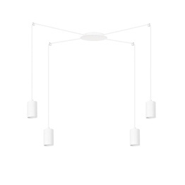 Wisząca lampa TRAKER 4 WH/WHITE biały (525/4) - Emibig