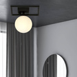Lampa sufitowa IMAGO 1E BLACK/OPAL czarny (1130/1E) - Emibig