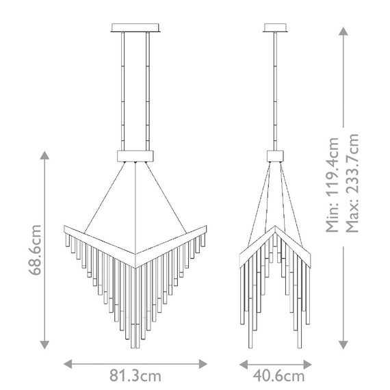 Lampa wisząca Vivien Eurofase QN-VIVIEN-P-L-BK