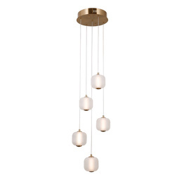 Nowoczesna Lampa wisząca Italux Ganti PND-34362-5-HBR-OPAL