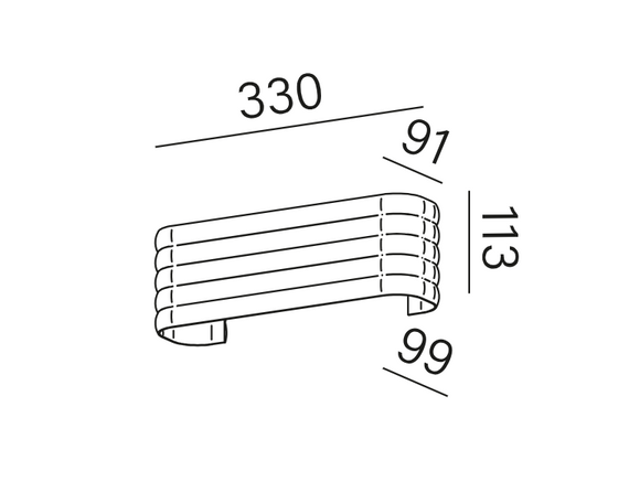 AQForm Ribby 26587-L930-Y3-00-19 Lampa ścienna