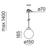 Lampa wisząca wpuszczana Aqform Modern Ball simple midi 59836-M930-D0-00-13