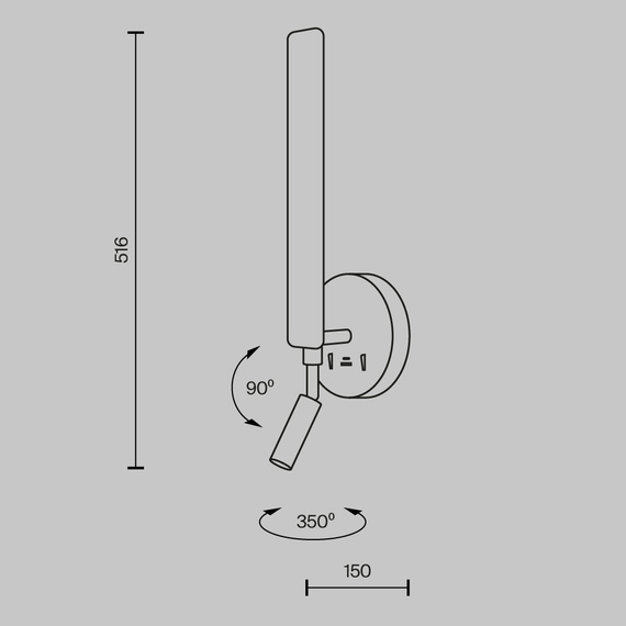 Lampa Ścienna Maytoni Combo MOD214WL-L8W3K1