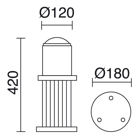 Lampa stojąca zewnętrzna Novolux 068B-G05X1A-04 Cok