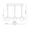Lampa Wisząca Milagro Futura 3 MLP8914