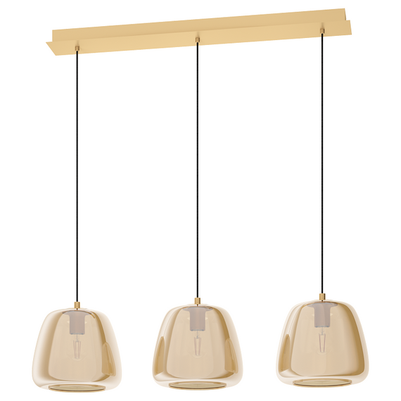 Lampa wisząca na listwie Eglo Albarino Bursztynowa