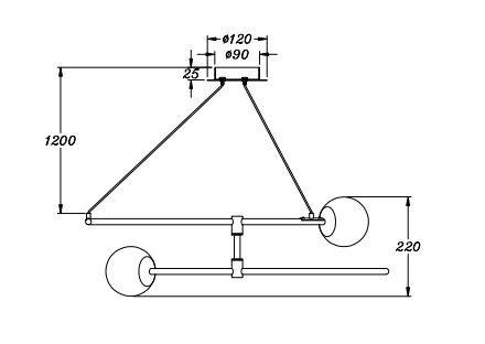 Lampa wisząca Maytoni Balance MOD317PL-04G Złota