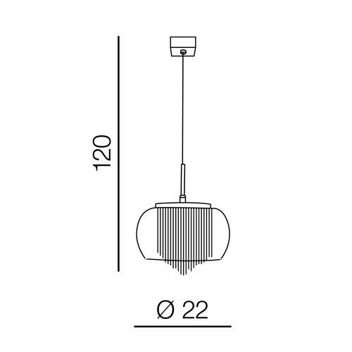Zwis z kryształkami Azzardo Rego 1 AZ3081