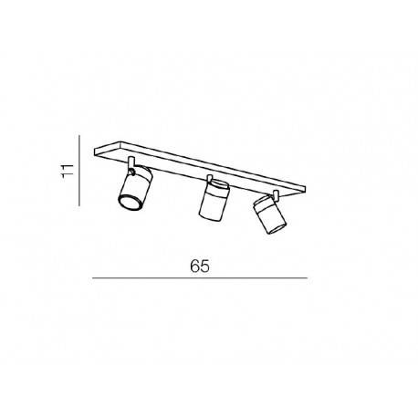 Azzardo Noemie 3 AZ4138 Plafon Czarny