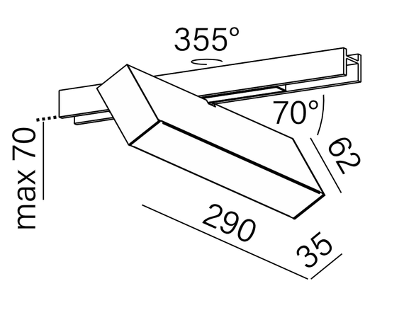 AQForm 16342-M930-D9-00-13 Rafter LED multitrack Lampa do szynoprzewodu