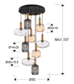 Lampa wisząca Schuller 225090 Norma
