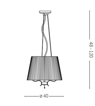 Lampa Ideal Lux Pegaso SP3 Ottone Satinato