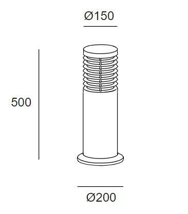 Lampa Nott 55-E017-05-CL stojąca zewnętrzna Grok LEDS C4
