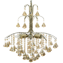 Lampa Wisząca kryształowa Elem Monte Carlo 6246/6 21QG mosiądz