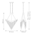Lampa wisząca Vivien Eurofase QN-VIVIEN-P-L-BK