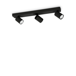 Plafon Ideal Lux Rudy Pl3 Round Nero 229058