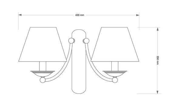 Kinkiet Kutek N Abażur N-K-2(P/A) Patyna