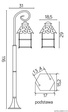 Lampa stojąca zewnętrzna Cadiz K 5002/2/Z