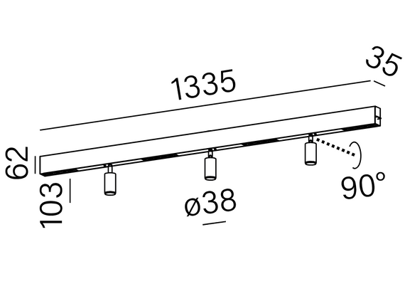 AQForm Rafter mix 133 Oprawa natynkowa 46912-M930-WB-00-12