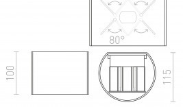 Tito R12603 Lampa ścienna zewnętrzna Redlux