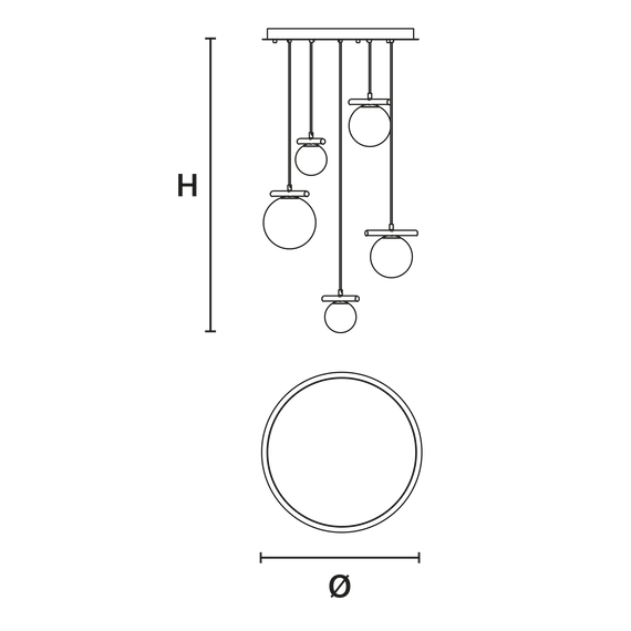 Lampa Wisząca Masiero Posy S5