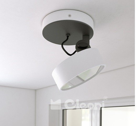 Cleoni DOT Plafon/Spot czarny połysk 15W LED 1455 lm