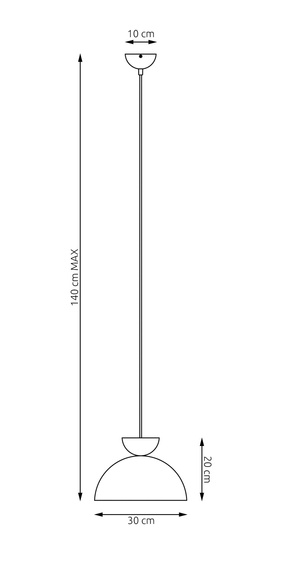 Żyrandol Emibig Lunaro 1s Bl Green (1473/1S)