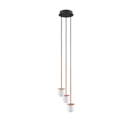 Lampa wisząca Cleoni Cotton Panel 3x G9 Miedź DM101/LA211/RH24/3/E/961