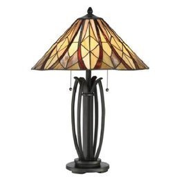 Lampa stołowa Elstead Lighting Victory QZ-VICTORY-TL Witraż